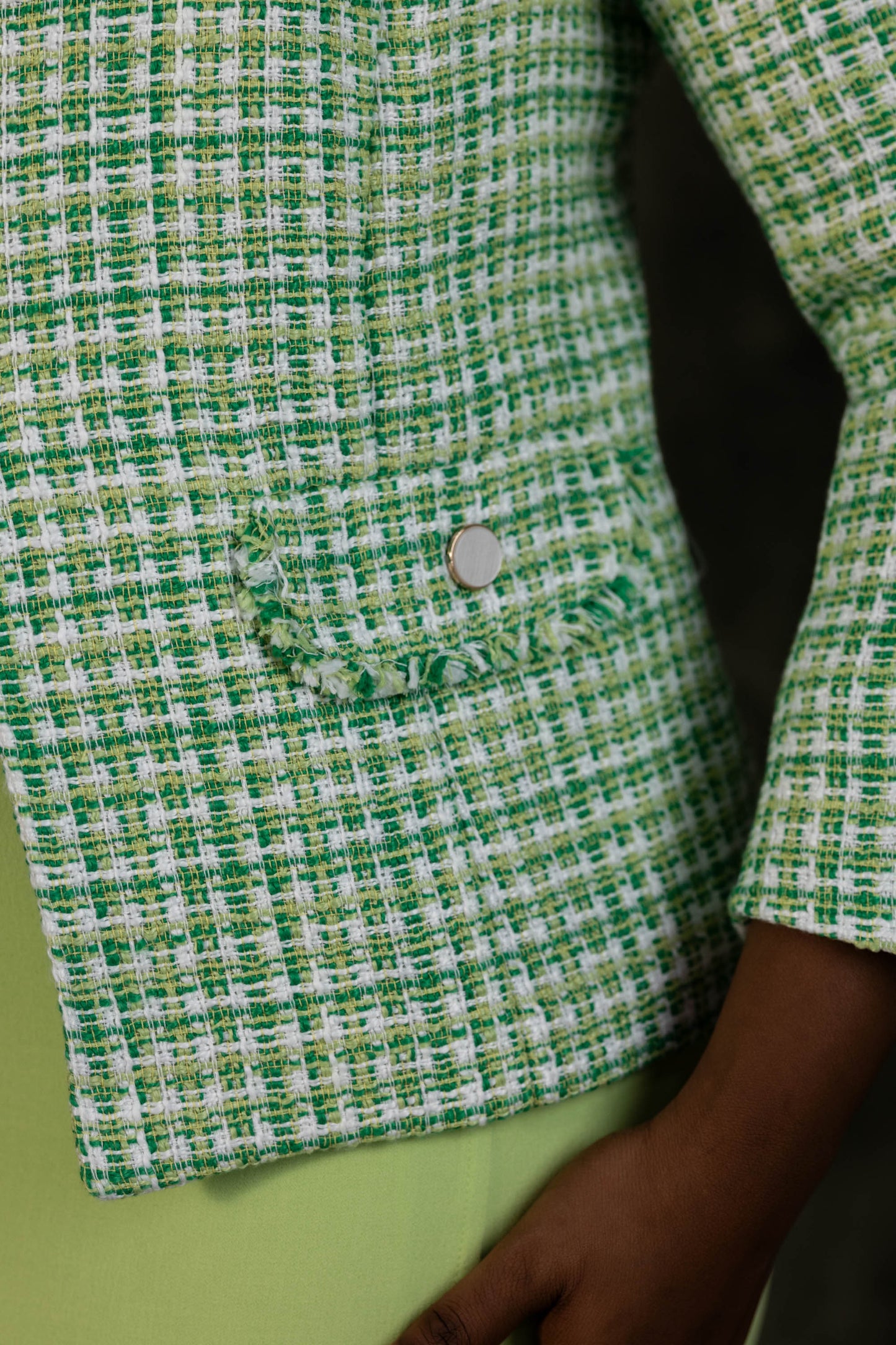 Marlowe Tweed Jacket - Spring Green