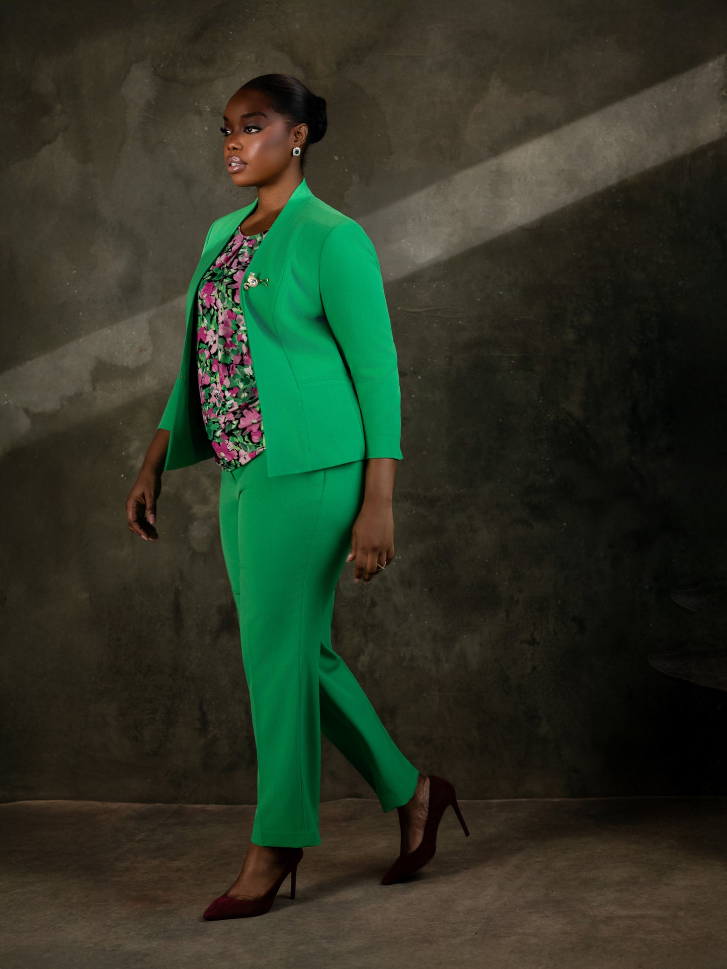 Solene Top - Apple Green Multi