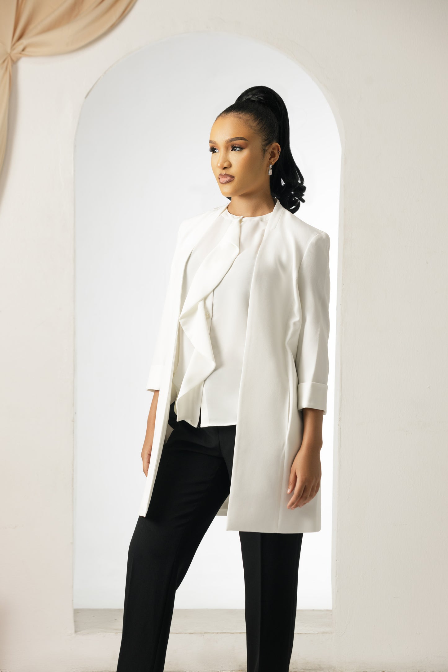 Wilder Blouse, Classic Drape, VANILLA ICE