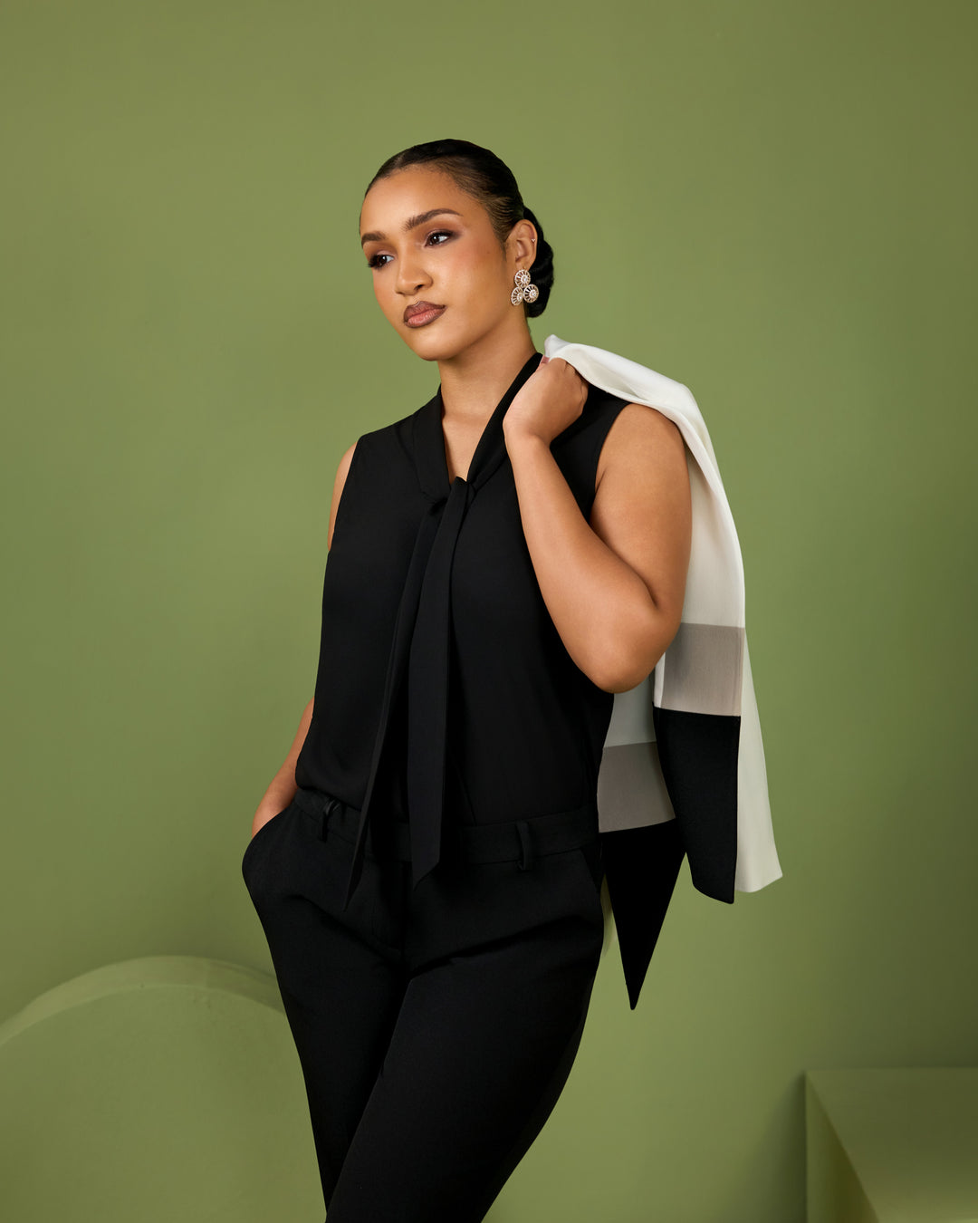 Sloane Tie Top -Black