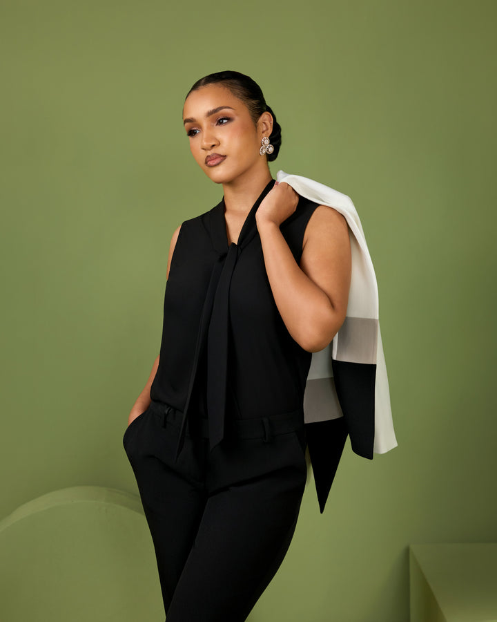 Sloane Tie Top -Black