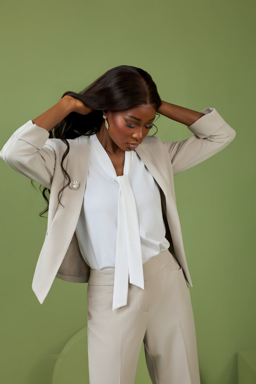 Sloane Tie Top - Vanilla