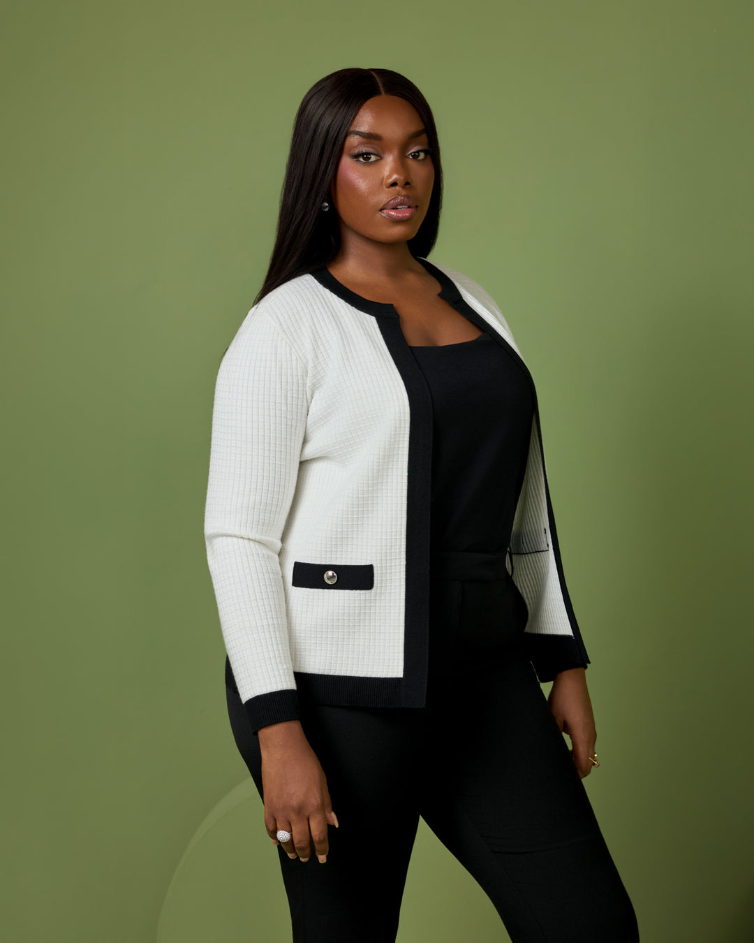 Lily Cardigan - Vanilla Black
