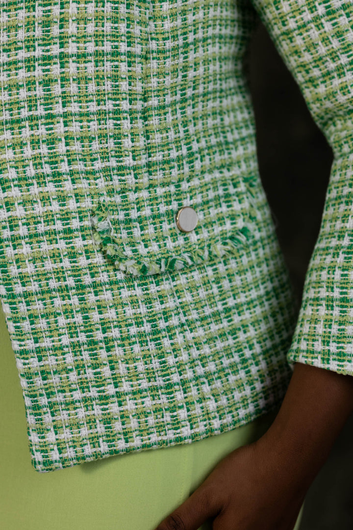 Marlowe Tweed Jacket - Spring Green