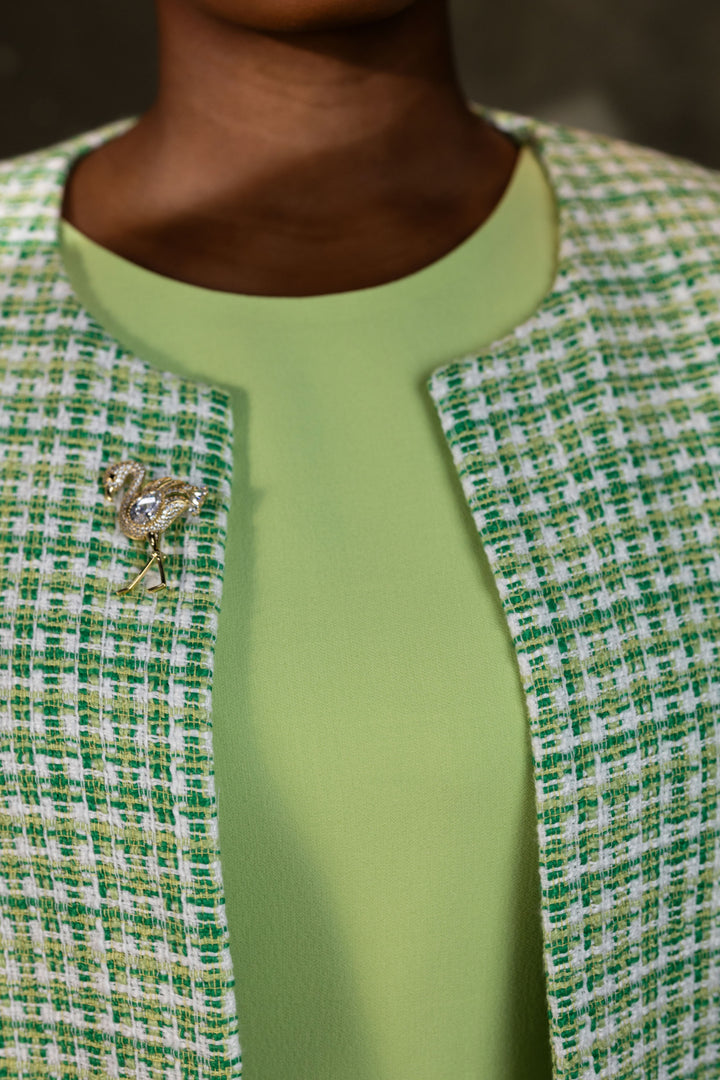 Marlowe Tweed Jacket - Spring Green