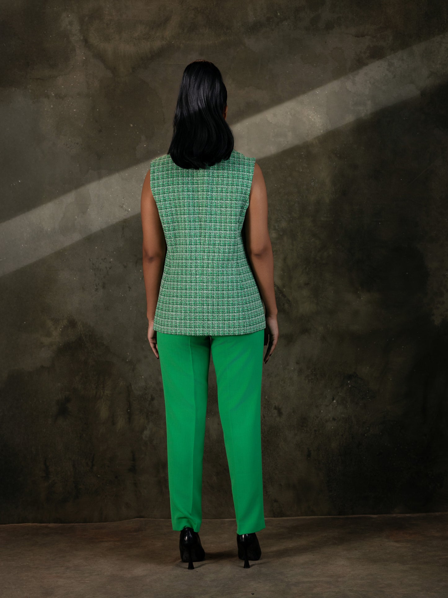 Sloane Tweed Jacket - Apple Green