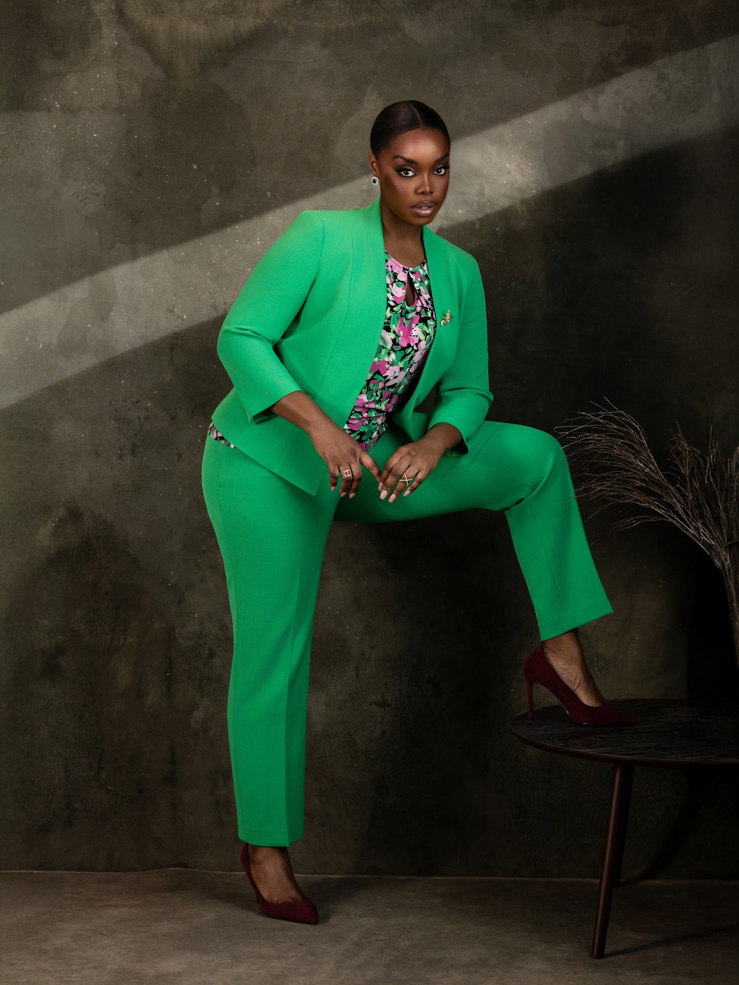 Solene Top - Apple Green Multi