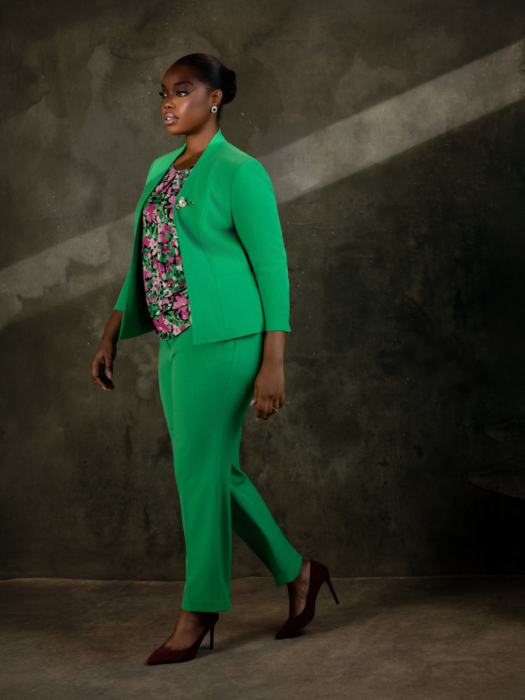 Solene Top - Apple Green Multi