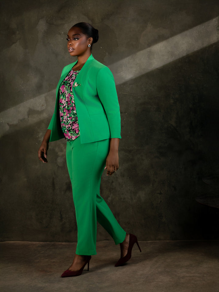 Solene Top - Apple Green Multi