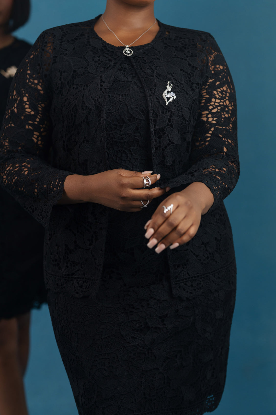 Magnolia Lace Jacket - Noir