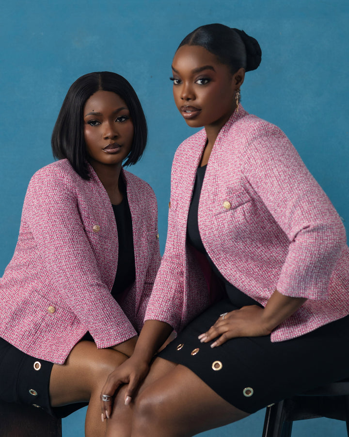 Dahlia Tweed Jacket - Pink Multi