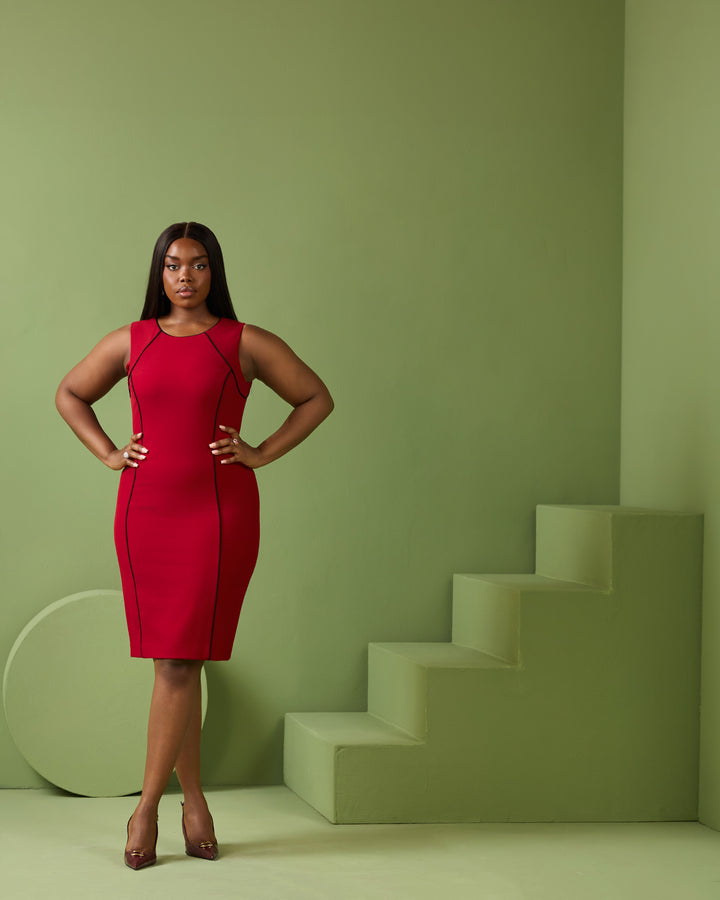 Monroe Sheath Dress - Red