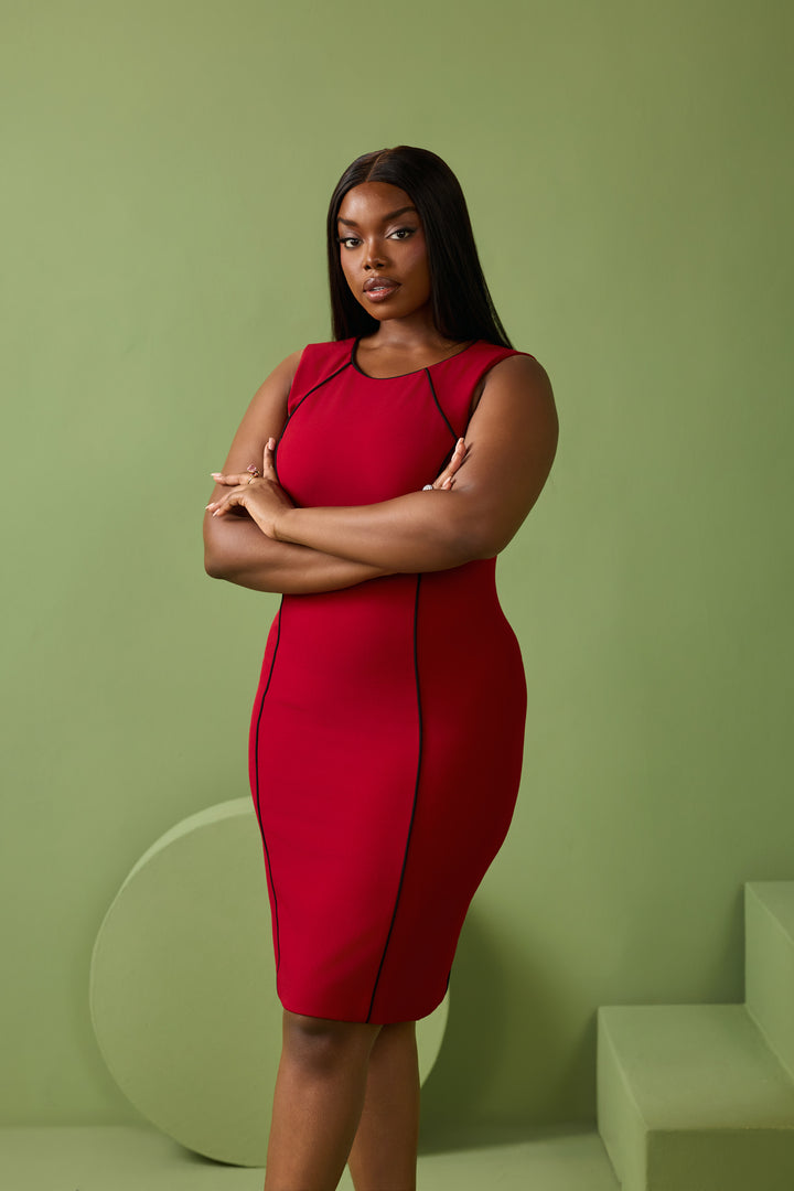 Monroe Sheath Dress - Red