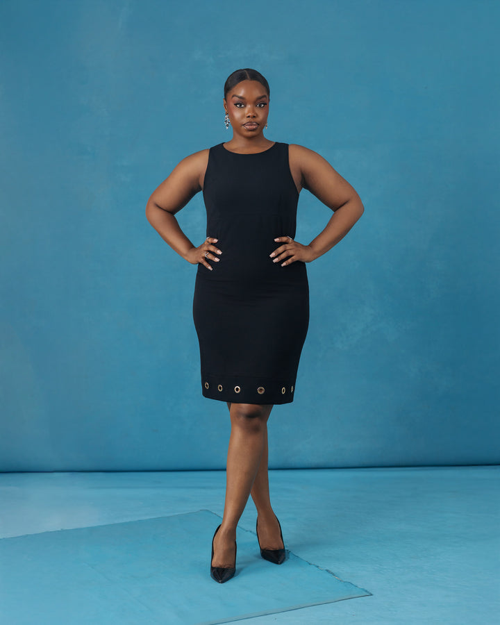 Grommet Dress - Noir