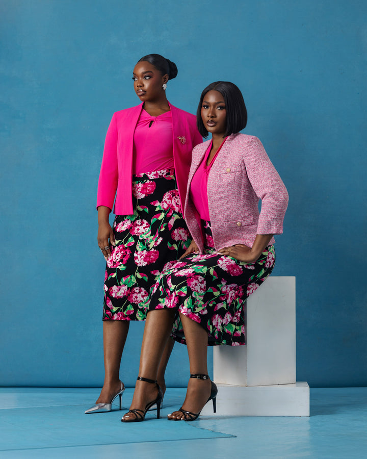 Midnight bloom Skirt - Pink/Green Multi